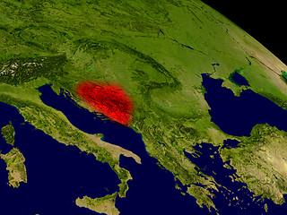 Image showing Bosnia from space