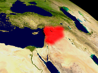 Image showing Syria from space