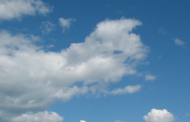 Image showing Clouds on Blue