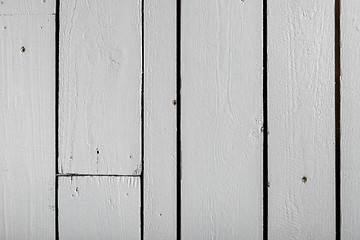 Image showing White wooden wall