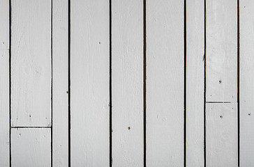 Image showing White wooden wall