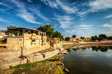 Image showing Indian landmark Gadi Sagar in Rajasthan