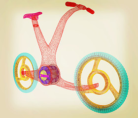 Image showing 3d modern bike concept. 3D illustration. Vintage style.