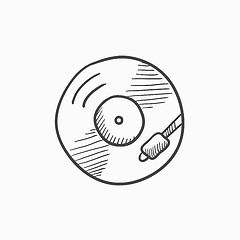 Image showing Turntable sketch icon.