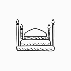 Image showing Taj Mahal sketch icon.
