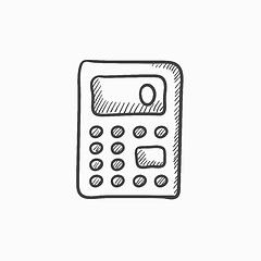 Image showing Calculator sketch icon.