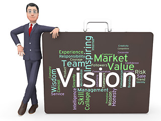 Image showing Vision Word Shows Aim Objectives And Aspirations