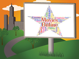 Image showing Movies Online Means World Wide Web And Cinema