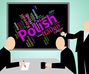 Image showing Polish Language Means Translate Lingo And Poland