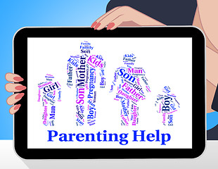 Image showing Parenting Help Shows Mother And Child And Advice