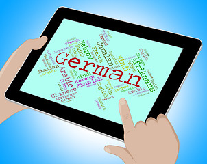 Image showing German Language Means Wordcloud Translate And Vocabulary