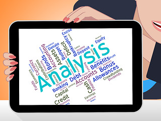 Image showing Analysis Word Shows Data Analytics And Analyse