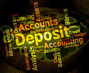 Image showing Deposit Word Means Pre Payment And Deposited