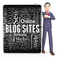 Image showing Blog Sites Shows Board Online And Website