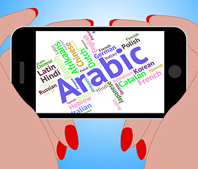 Image showing Arabic Language Means Lingo Communication And Arabia