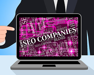 Image showing Seo Companies Represents Search Engine And Businesses