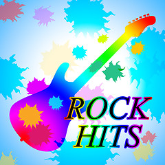 Image showing Rock Hits Indicates Music Charts And Acoustic