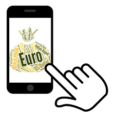 Image showing Euro Currency Represents Forex Trading And Banknote