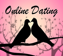 Image showing Online Dating Means Sweethearts Websites And Internet