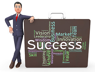 Image showing Success Words Represents Victor Succeed And Triumphant