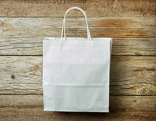 Image showing white paper shopping bag