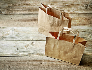 Image showing two brown paper shopping bags