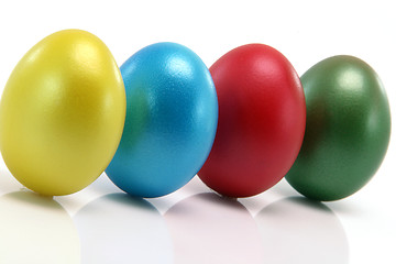 Image showing four color eggs