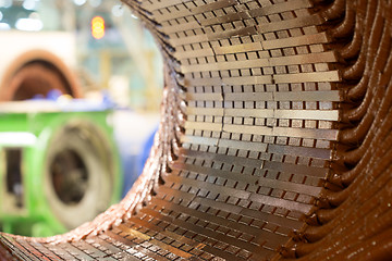 Image showing Stator of a big electric motor