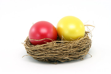 Image showing red yellow egg