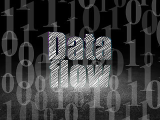 Image showing Data concept: Data Flow in grunge dark room