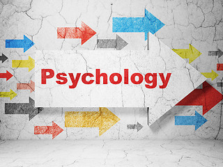 Image showing Healthcare concept: arrow with Psychology on grunge wall background