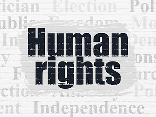 Image showing Politics concept: Human Rights on wall background