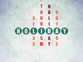 Image showing Tourism concept: Holiday in Crossword Puzzle