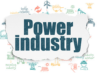 Image showing Industry concept: Power Industry on Torn Paper background