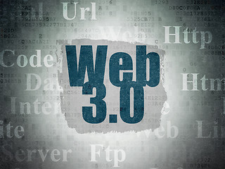 Image showing Web development concept: Web 3.0 on Digital Data Paper background