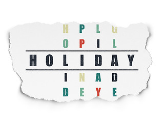 Image showing Holiday concept: Holiday in Crossword Puzzle