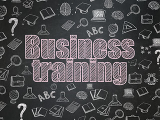 Image showing Learning concept: Business Training on School board background