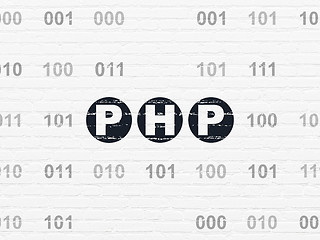 Image showing Database concept: Php on wall background
