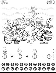 Image showing maths task coloring book