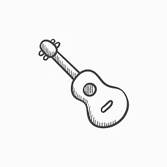 Image showing Guitar sketch icon.