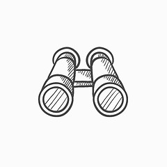 Image showing Binocular sketch icon.