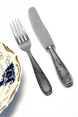 Image showing fork and knife isolated