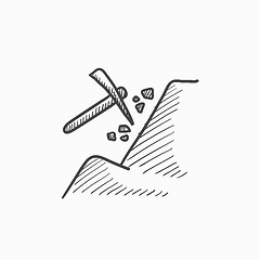 Image showing Mining sketch icon.