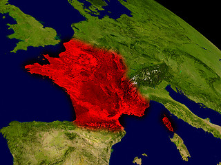 Image showing France from space