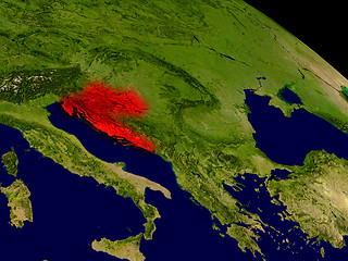 Image showing Croatia from space