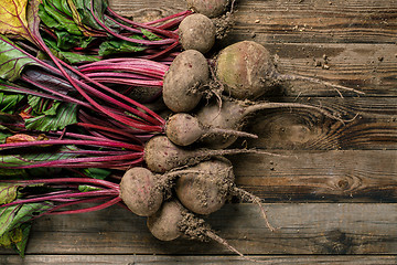 Image showing Beetroots with green leaves