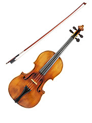 Image showing Violin on white background