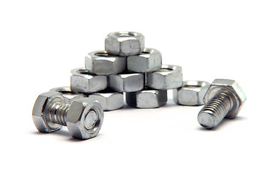 Image showing screws bolts stack