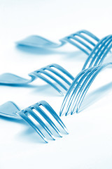 Image showing texture blue forks