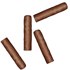 Image showing small cigars isolated on white